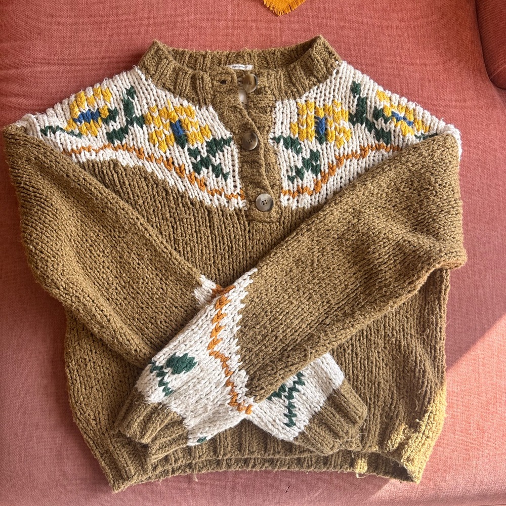 Mother Size Small Henley Jumper Sweater -  Bull in a China Shop - Picture 3 of 5